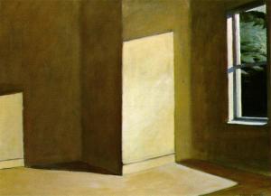 Edward Hopperin maalaus  Sun in an Empty Room